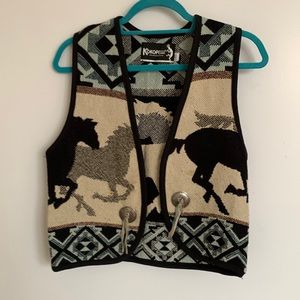Horse tapestry vest
